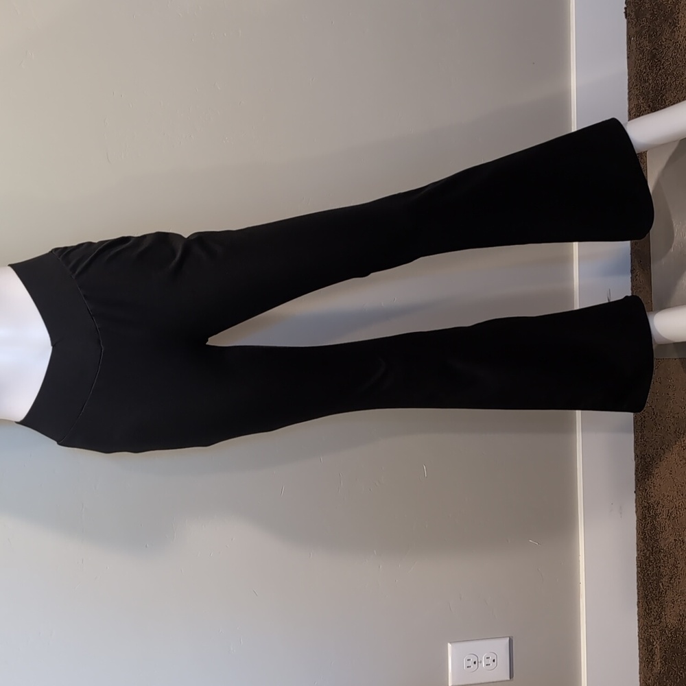 SHEIN Black Flared Stretchy V Waist Yoga Pants Size XS
